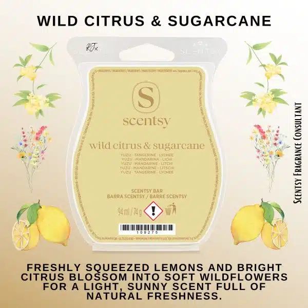 Wild Citrus & Sugarcane Scentsy Wax Bar Wild Citrus & Sugarcane Scentsy Wax Bar