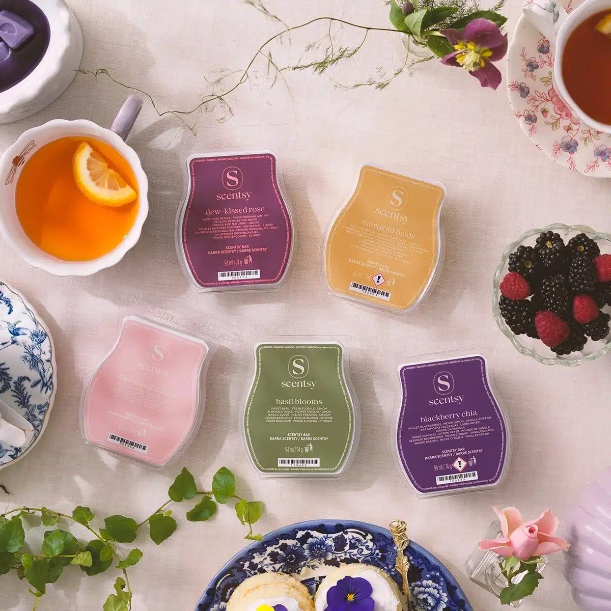 Botanical Scentsy Wax Collection Styled