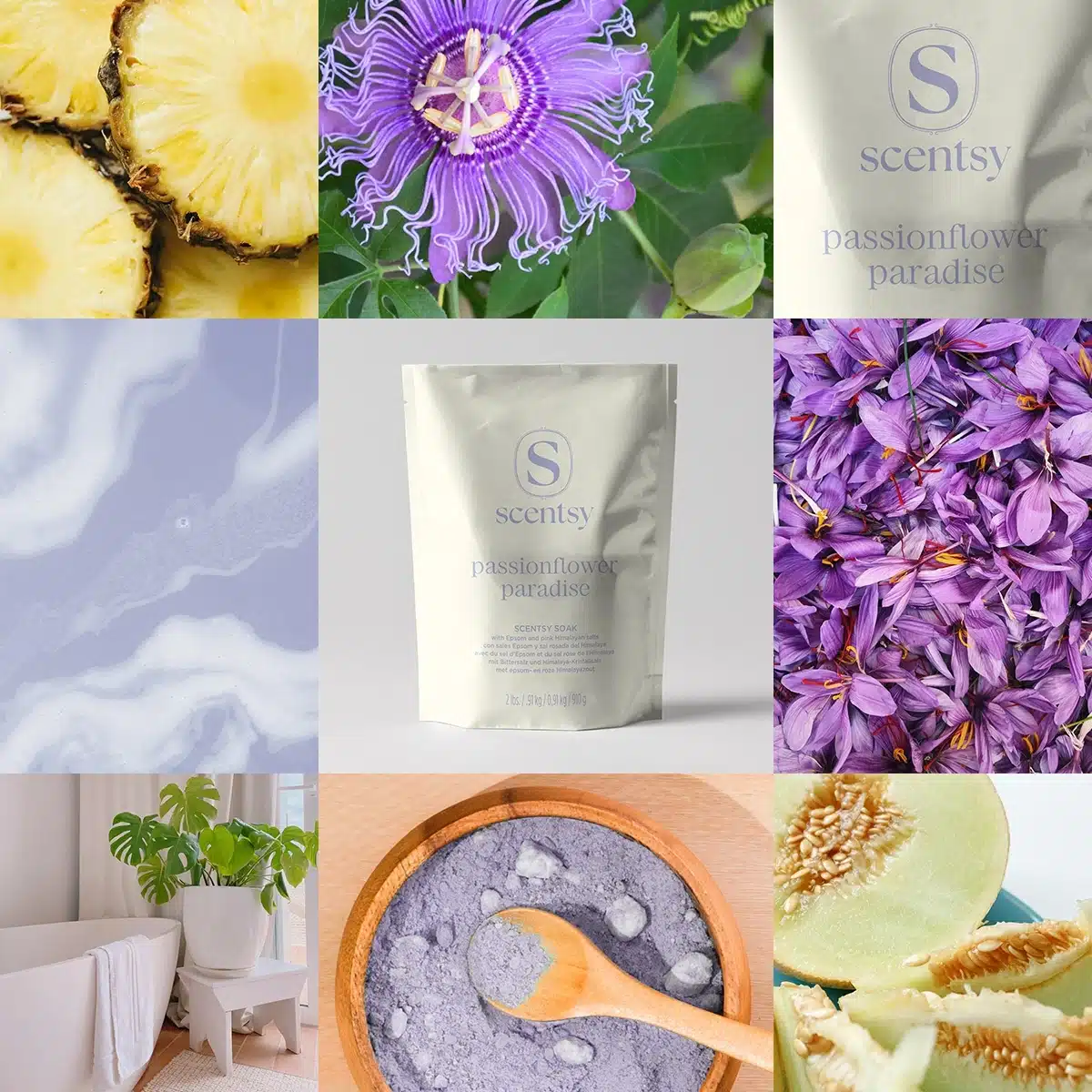 Passionflower Paradise Scentsy Soak Styled