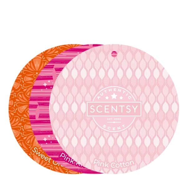 Orange Rhubarb Cotton Scent Circle Trio