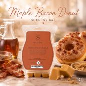 Maple Bacon Donut Scentsy Wax Bar Styled