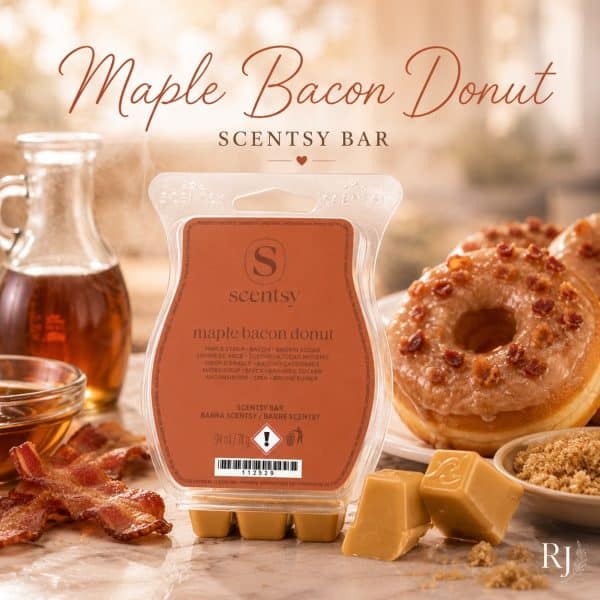 Maple Bacon Donut Scentsy Wax Bar Styled