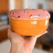 Pink Sprinkle Scentsy Warmer In Hand