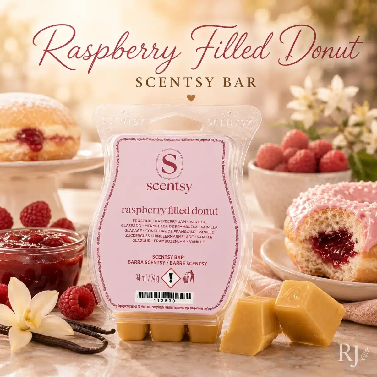 Raspberry Filled Donut Scentsy Bar Styled 2026 Raspberry Filled Donut Scentsy Bar Styled 2026
