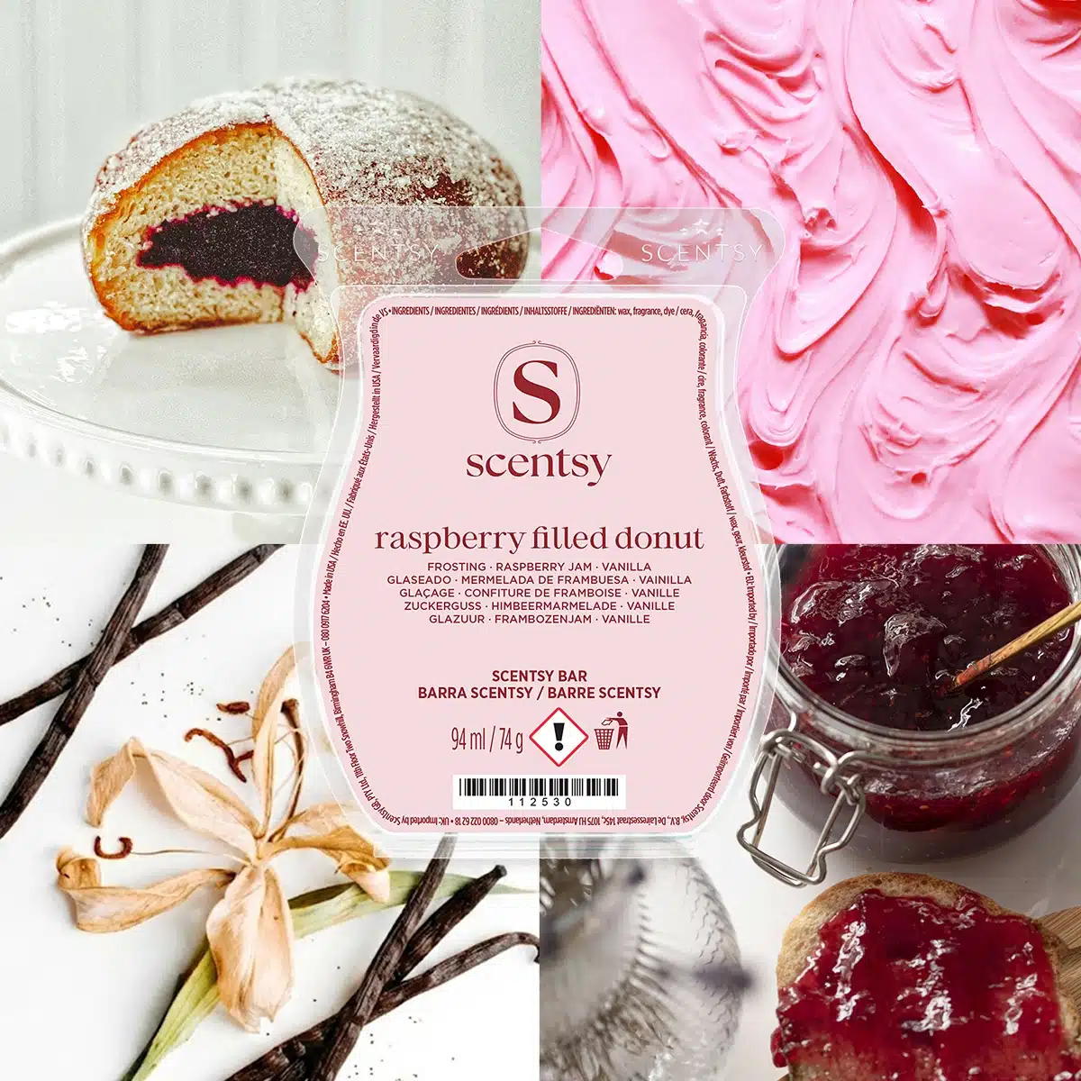 Raspberry Filled Donut Scentsy Bar Styled Raspberry Filled Donut Scentsy Bar