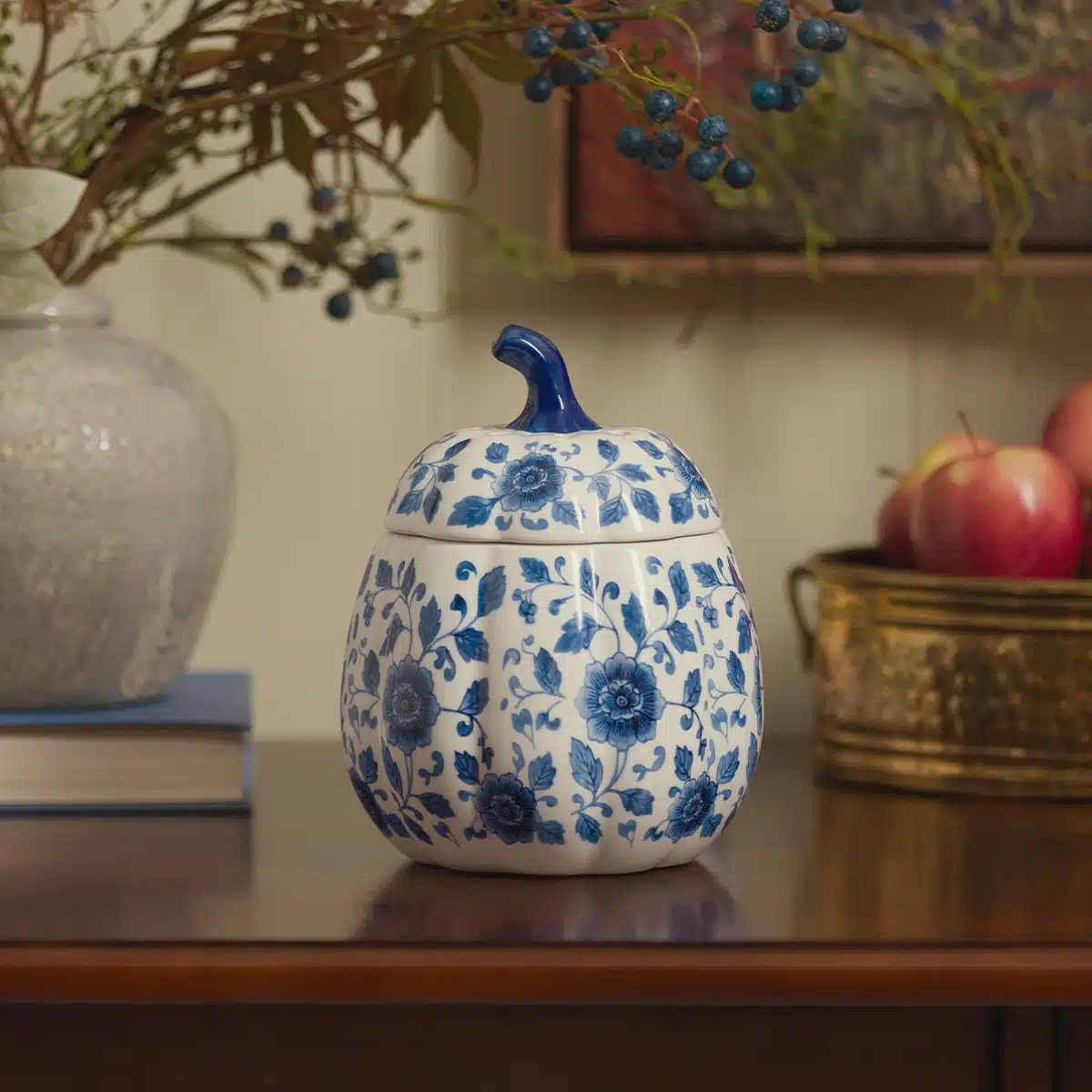 Indigo Vine Pumpkin Scentsy Warmer Styled Indigo Vine Pumpkin Scentsy Warmer Styled