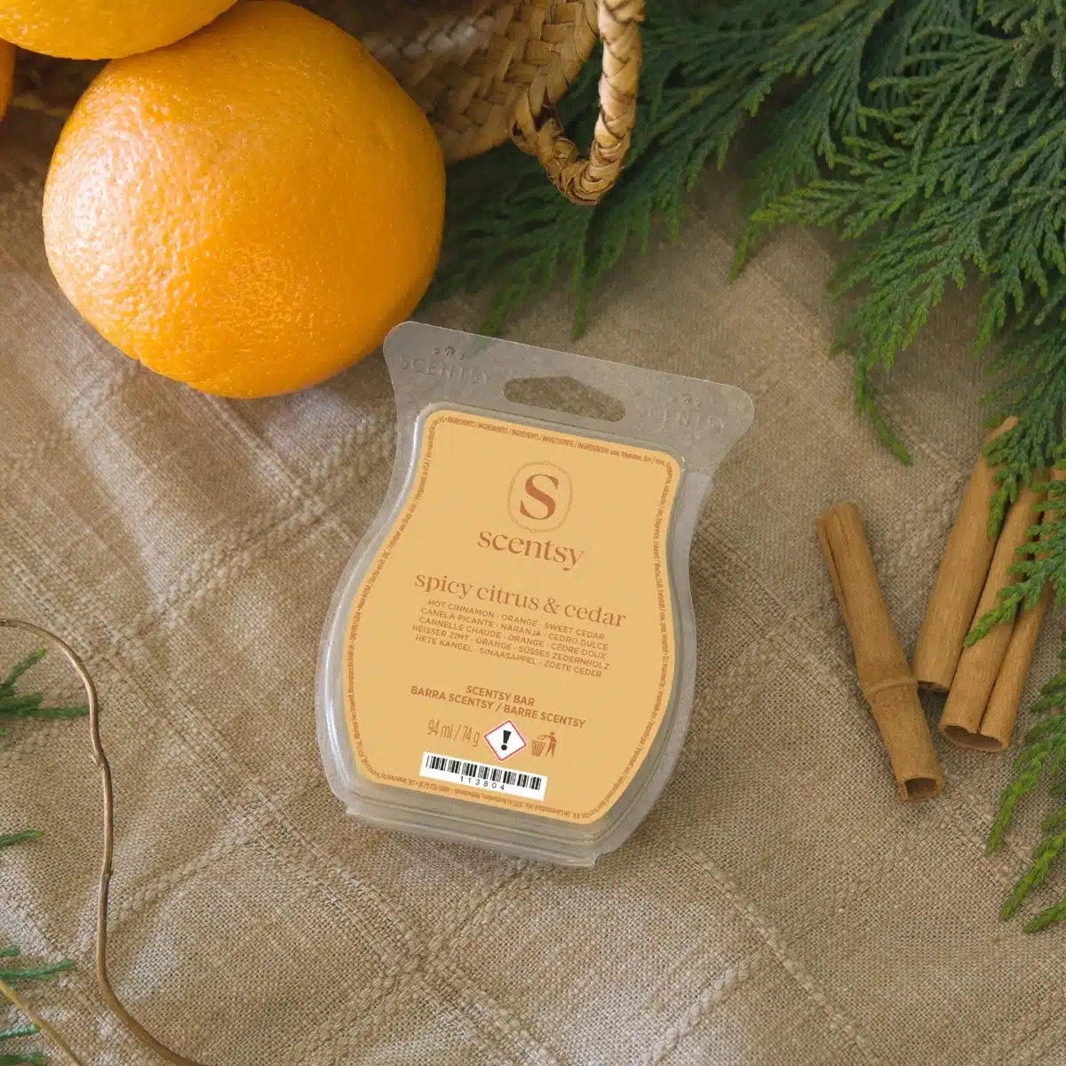 Spicy Citrus & Cedar Scentsy Bar Styled Spicy Citrus & Cedar Scentsy Bar Styled