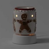 Gingerbread Snap Scentsy Mini Warmer with Tabletop Base Dark Setting