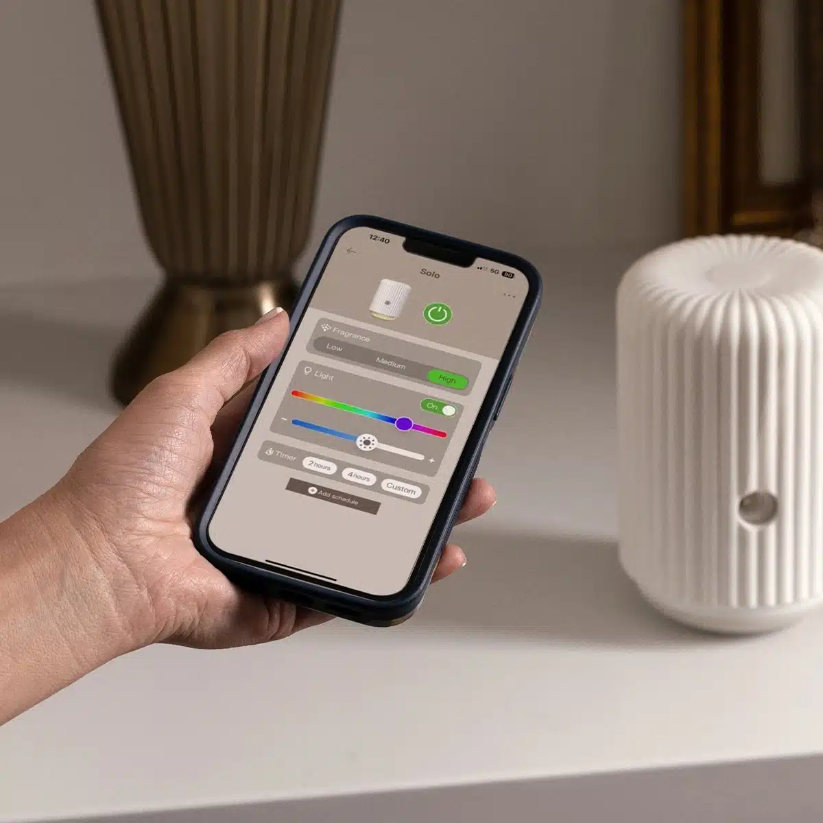 Scentsy Solo Diffuser & One Fragrance Cartridge Bundle Apple & Android Phone App Scentsy Solo Diffuser & One Fragrance Cartridge Bundle Apple & Android Phone App