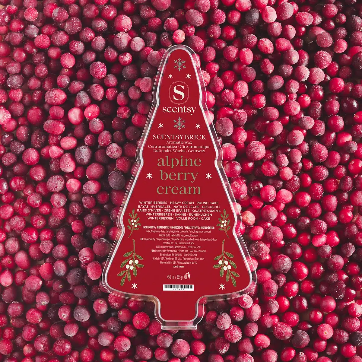 Alpine Berry Cream Scentsy Brick Styled Alpine Berry Cream Scentsy Brick Styled