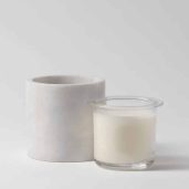 Marble Candle Insert & Holder Separated