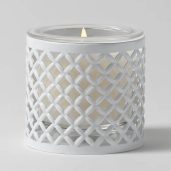 White Trellis Scentsy Candle Insert & Holder