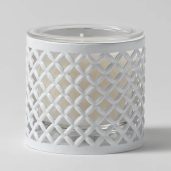 White Trellis Scentsy Candle Insert & Holder Not lit