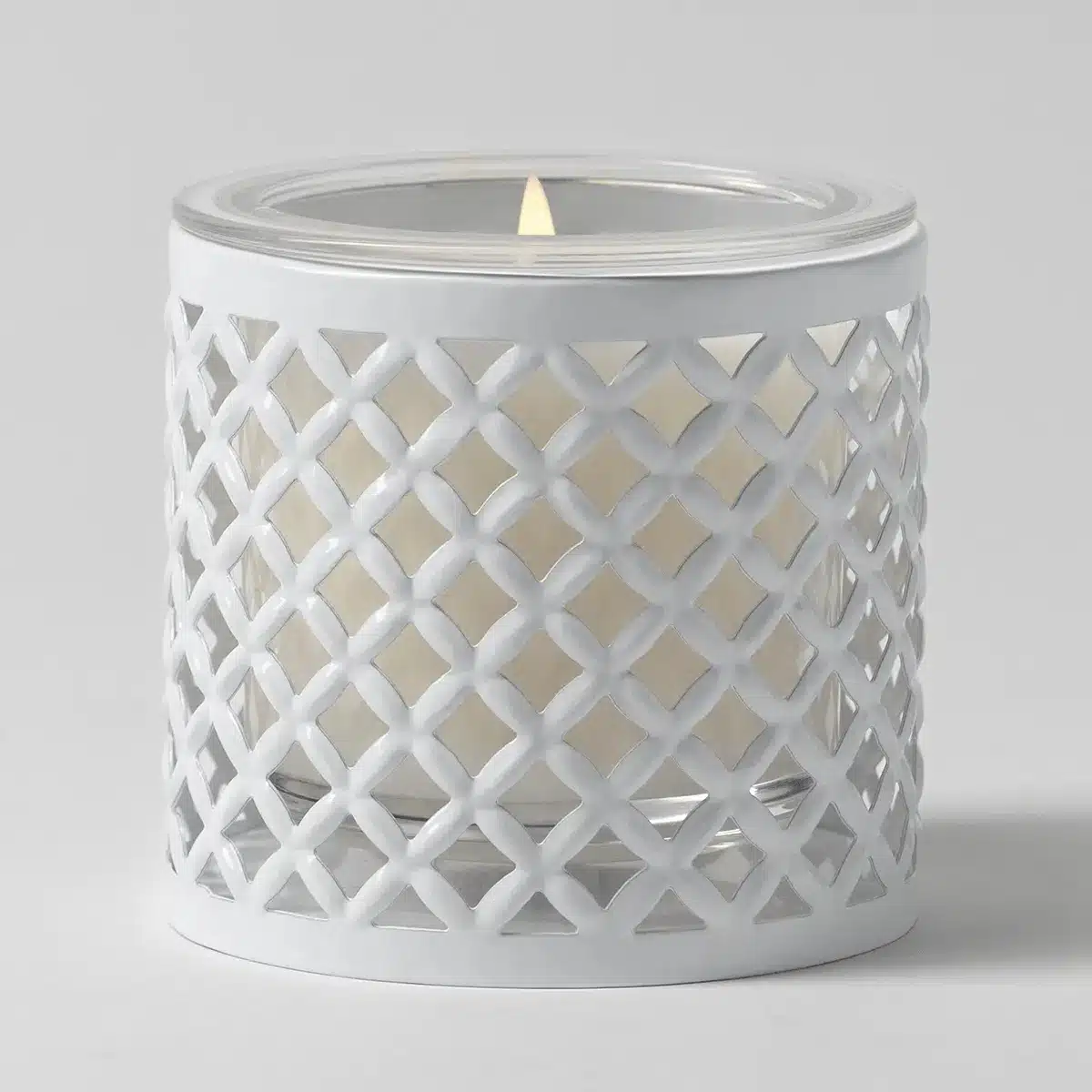 White Trellis Scentsy Candle Insert & Holder White Trellis Scentsy Candle Insert & Holder
